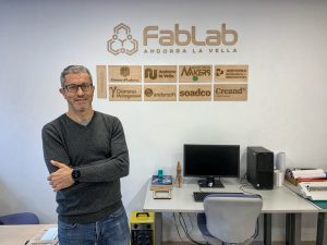 El mánager de la asociación Open FabLab Andorra la Vella , Marc Martí